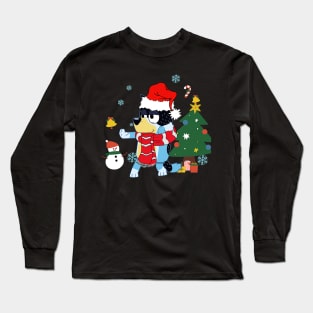 Blueys Dad And Funny Family Merry Christmas Long Sleeve T-Shirt